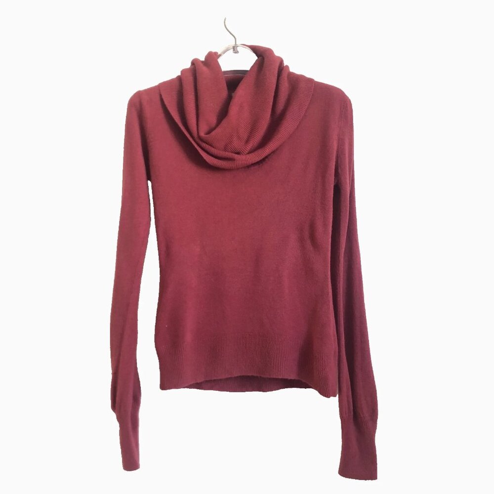 Tuchuzy? Vintage Pink Long-sleeve Cowl neck Soft knit Sweater Women's 12